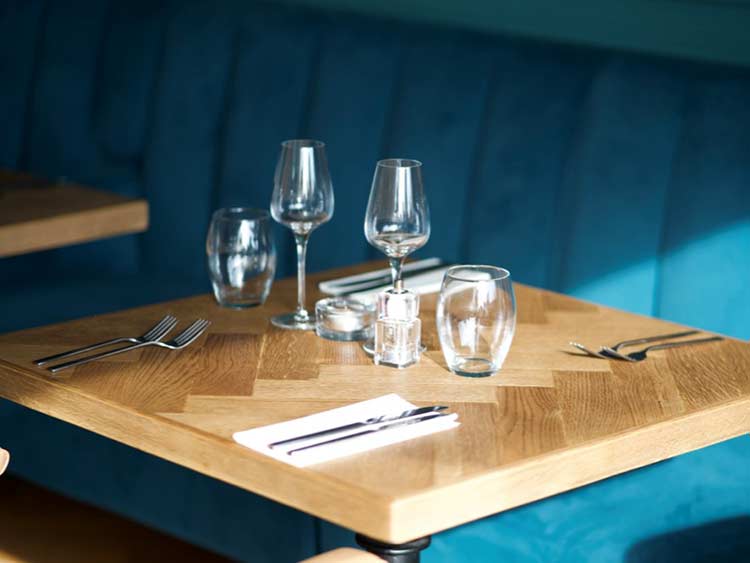 Binsted Inn elegant restaurant seating